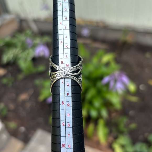 Vintage 925 Silver Blue Green Opal Ring Israel Signed - Picture 5 of 5